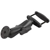RAM 3" Max Width Clamp Mount with C Size 1.5" Ball Medium Double Socket Arm & 2.5" Round Plate AMPs