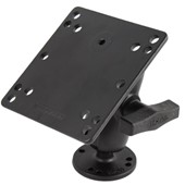 RAM 1.5" Ball Mount with Short Double Socket Arm, 2.5" Round Plate AMPs Hole Pattern & 4.75" Square
