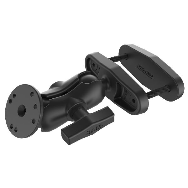 Support de serrage carré de 3 po avec plaque AMPS ronde - Bras court