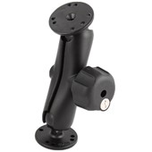 RAM 1.5" Ball Mount with Medium Length Double Socket Arm, 2/2.5" Round Bases AMPs Hole Pattern & Lo