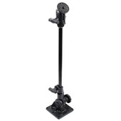 Pedestal Mount with 18" Pipe and C Size 1.5" Single Ball & Socket Mount with 2.5" Round Adapter Pla