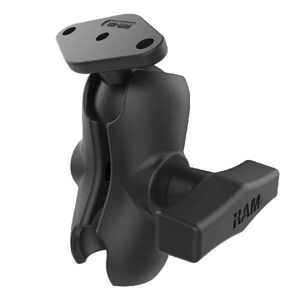 Bras à double douille avec plaque à rotule diamantée - Taille C courte