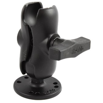 1.5" Ball Short Length Double Socket Arm with 2.5" Round Base AMPs Hole Pattern)