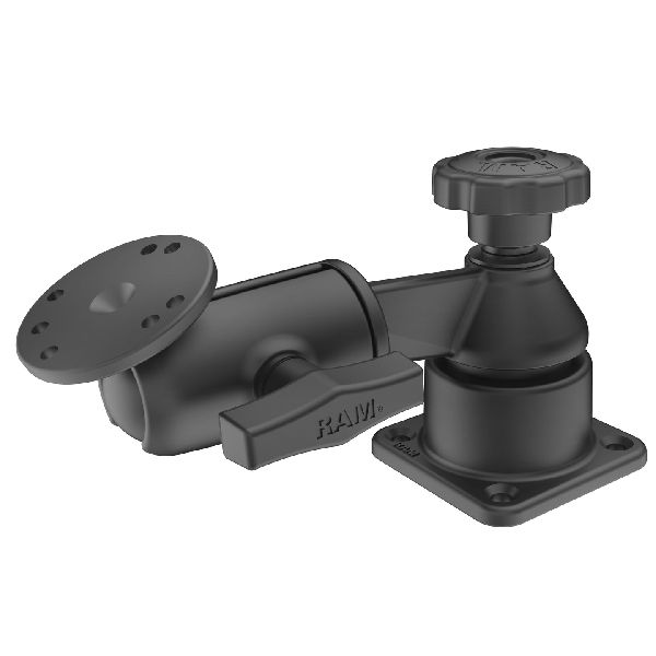 Support de bras pivotant horizontal de 6 pouces avec plaque ronde à rotule et douille