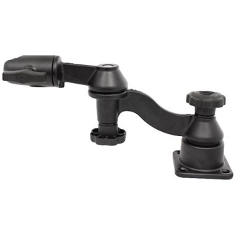 Horizontal Mounting Base with Double 6" Swing Arm and Swivel Single Socket for 1.5" Balls