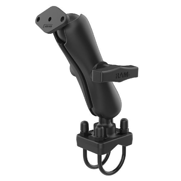 Support de rail à double boulon en U pour rails plus grands avec plaque diamantée