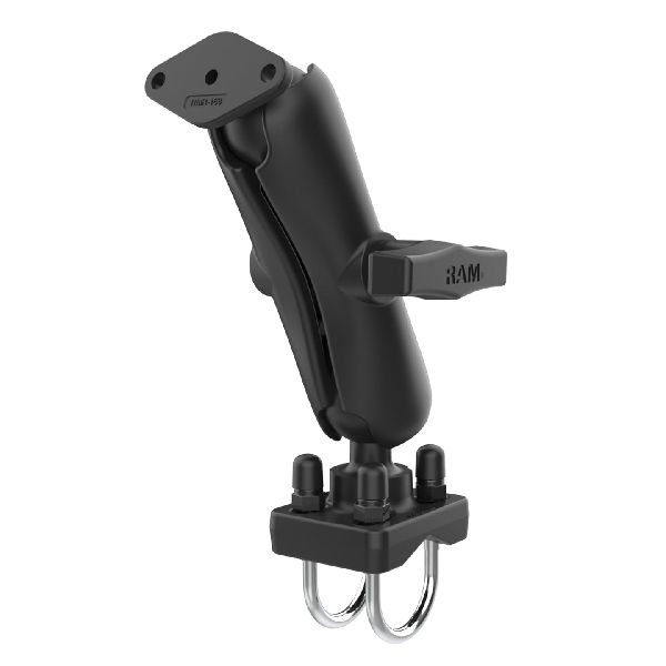 Support de rail à double boulon en U pour rails plus petits avec plaque diamantée