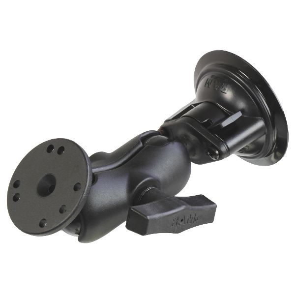 Twist-Lock™ Suction Cup Mount with Round Plate Adapter - Short