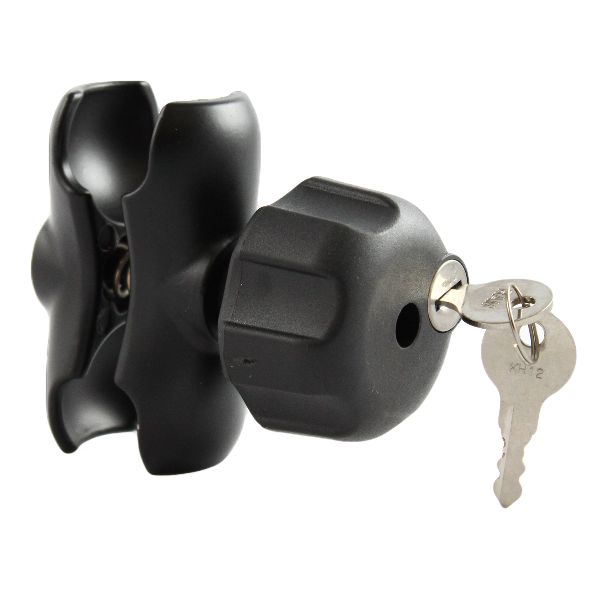 Double Socket Arm with Brass Key Lock Knob - C Size Short