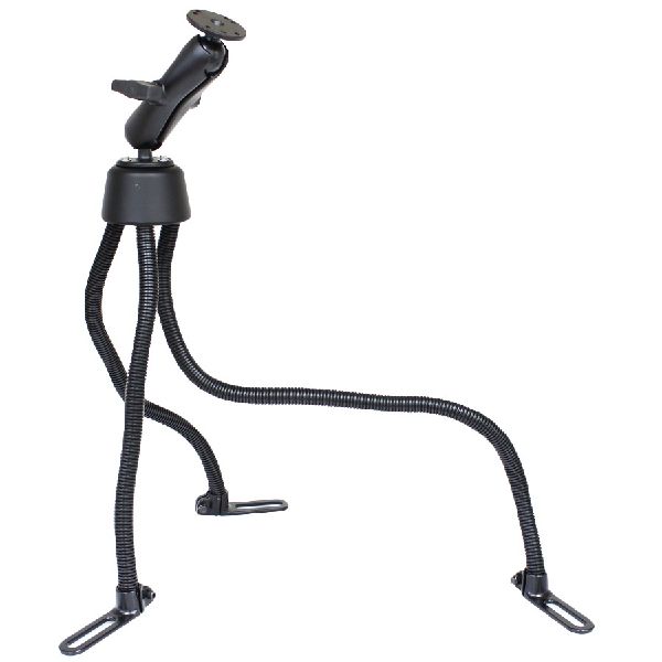 Universal No-Drill™ RAM Pod™ III Vehicle Mount with Double Socket Arm & 2/2.5" Round Bases AMPs Hol