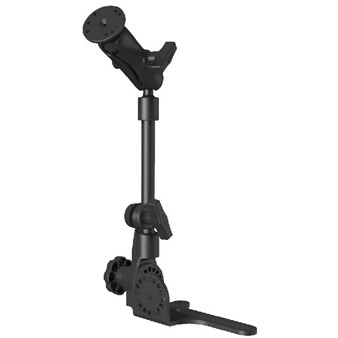 Universal No-Drill™ RAM POD HD™ Vehicle Mount with Double Socket Arm & 2.5" Round Base AMPs Hole Pa