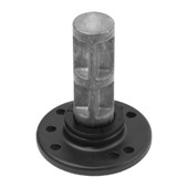 2.5" Round Base Plate with 1/2" NPT Post