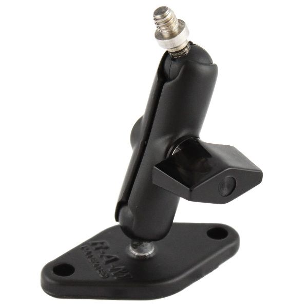 Support à double boule avec plaque diamantée et goujon 1/4"-20