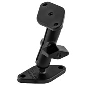 0.56" Diameter Ball Mount with Medium Length Double Socket Arm and 2 qty Diamond Bases that contain