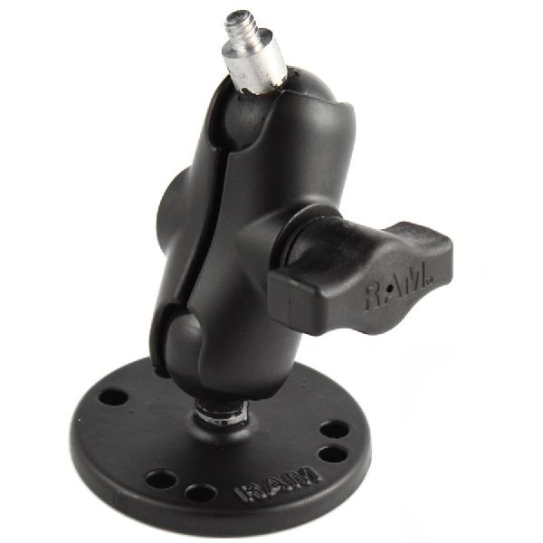 Support à double boule à perçage avec goujon 1/4"-20 - Taille B courte