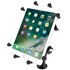 Flat Surface Mount with LONG Double Socket Arm & Universal RAM® X-Grip® Cradle for 10" Large Tablet