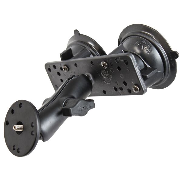 Twist-Lock™ Dual Suction Mount with 1/4"-20 Male Threaded Adapter