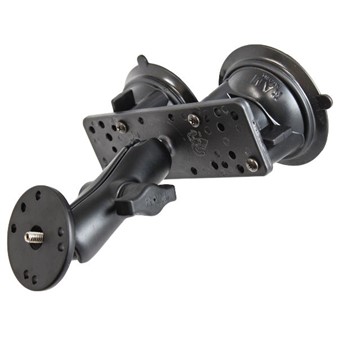 Double Suction Cup Mount with 1/4"-20 Threaded Ball Plate