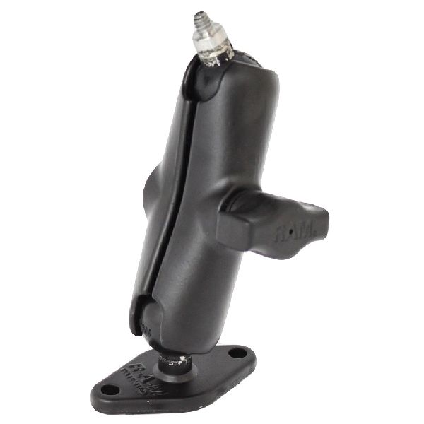 Support à double boule avec plaque diamantée et goujon 1/4"-20 - Moyen