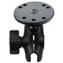 1" Ball Short Length Double Socket Arm with 2.5" Round Base that contains the AMPs Hole Pattern