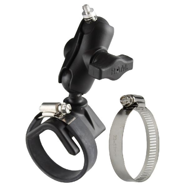Strap Hose Clamp Mount with 1/4"-20 Stud