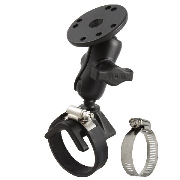 Collier de serrage à double boule avec plaque ronde - Court