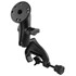 Yoke Clamp Mount with Double Socket Arm and Round Base Adapter