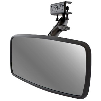 7" x 14" Mirror with Glare Shield Clamp Mount