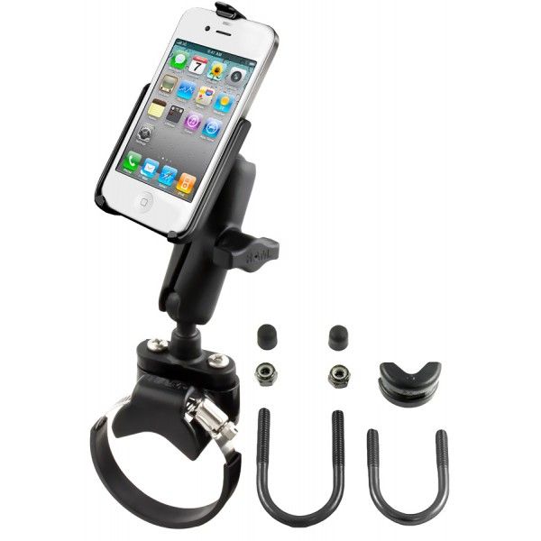 Support de rail à double rotule pour VTT/UTV pour Apple iPhone 4 et 4S SANS CASE, LA PEAU OU MANCHE