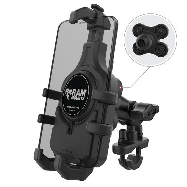 Quick-Grip™ Pro Vibration Damping Phone Mount with U-Bolt Base