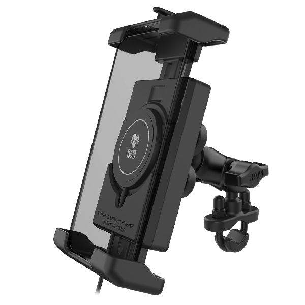 Support de téléphone Quick-Grip™ Pro XL avec amortisseur de vibrations et chargeur Qi2 15 W