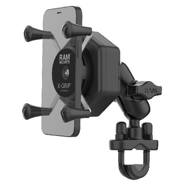 X-Grip® Phone Mount with Vibe-Safe™ & U-Bolt Base - Short