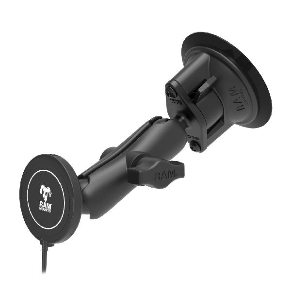 Twist-Lock™ Suction Cup Mount with RAM® Qi2 15W Wireless Charger