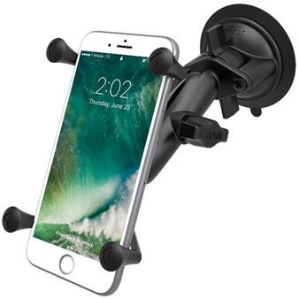 Twist-Lock™ Suction Cup Mount with Universal RAM® X-Grip® Large Phone/Phablet Cradle
