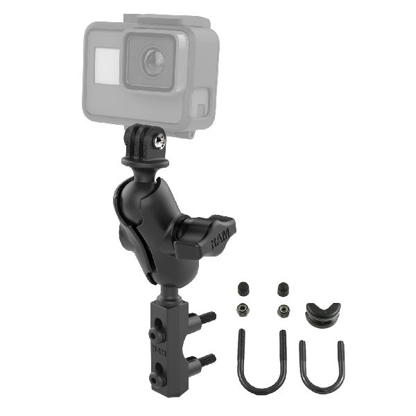 Motorcycle Brake/Clutch Reservoir Base with Action Camera Mount