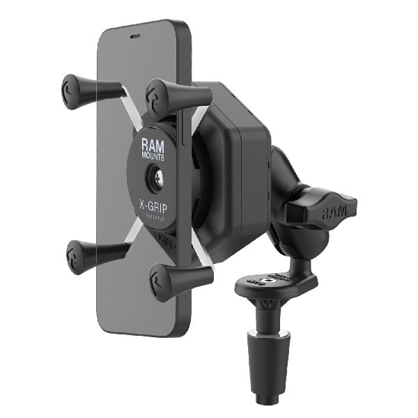 X-Grip® Phone Mount with Vibe-Safe™ & Fork Stem Base - Short
