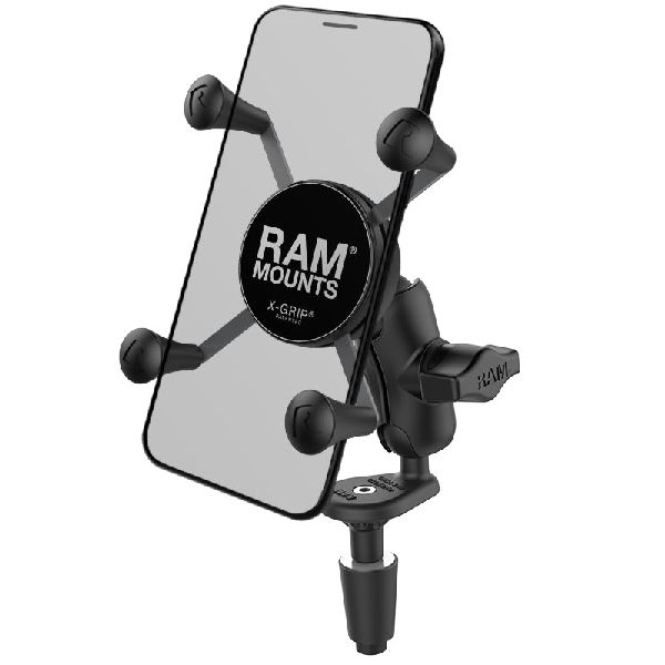 X-Grip® Phone Holder with Motorcycle Fork Stem Base