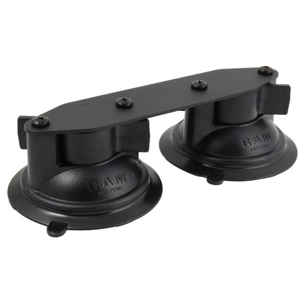 Twist-Lock™ Dual Suction Cup Base with Straight Plate