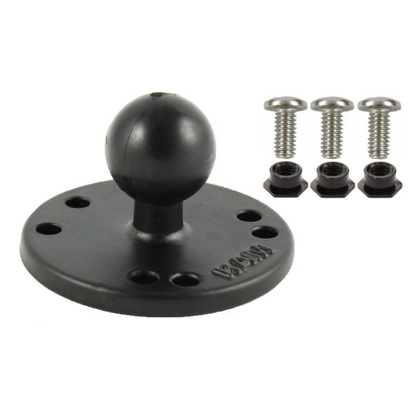 Round Plate with Ball & #6-32 Hardware for Garmin GPSMAP + More