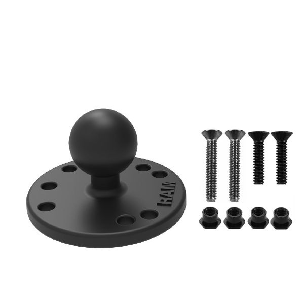 Round Plate with Ball & Mounting Hardware for Garmin StreetPilot