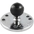 Chrome 2.5" Round Base with the AMPs Hole Pattern & 1" Ball