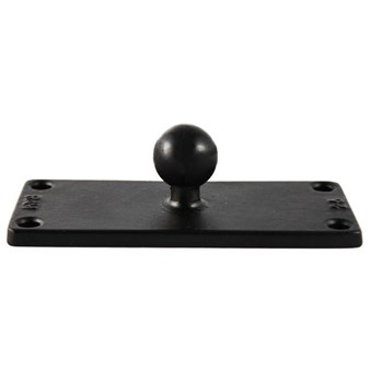 B Size 1" Ball and Rectangular Plate with 1.5" x 4.5" 4-Hole Pattern