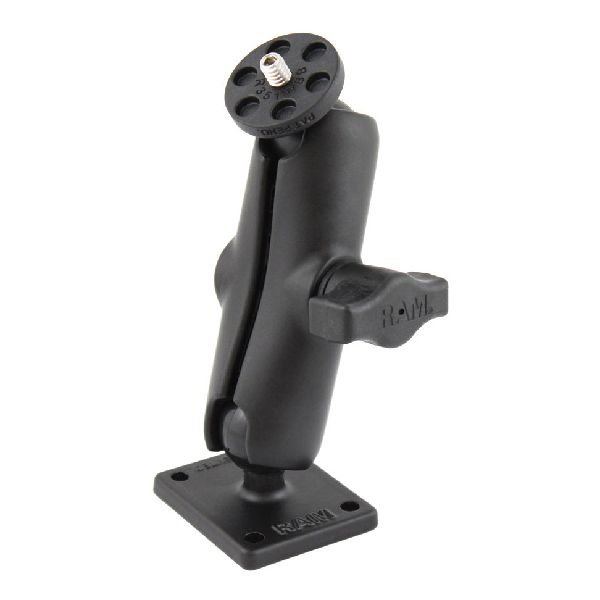 Support à double boule avec plaque AMPS et adaptateur de caméra d'action 1/4"-20