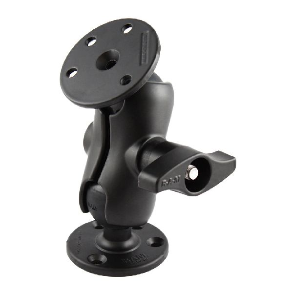 Support à double boule avec deux grandes plaques rondes - Taille D courte