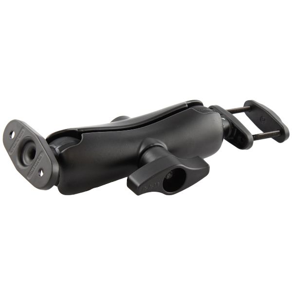 2" Square Post Clamp Mount with 2 3/8" 2-Hole Pattern Plate