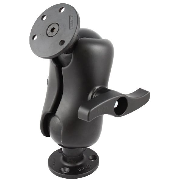 Support à double rotule avec plaques rondes renforcées en acier - Taille E courte