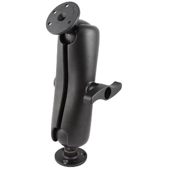 3.38" Diameter Ball Mount with Double Socket Arm and 2/3.68" Round Bases that contain the AMPs Hole
