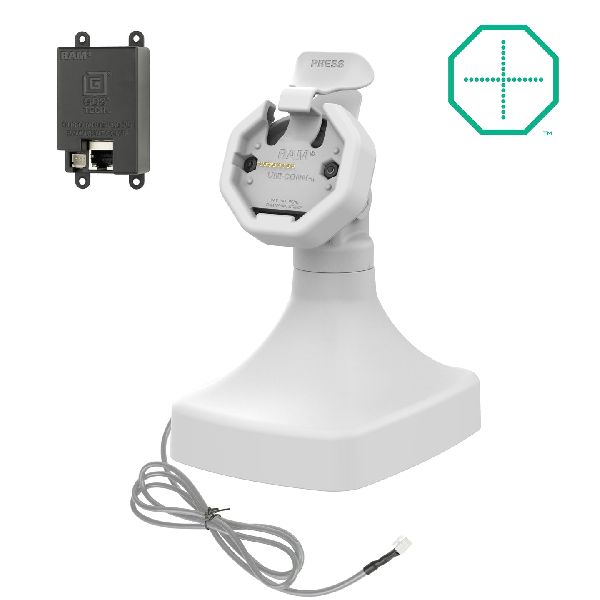 GDS® Station d'accueil Uni-Conn™ alimentée, inclinable et pivotante avec PoE - Gris