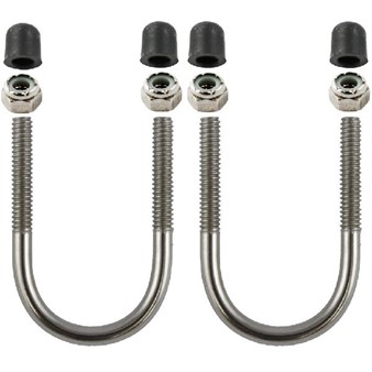 Stainless Steel U-Bolt Hardware Pack, accommodates Rails 1" to 1.25"