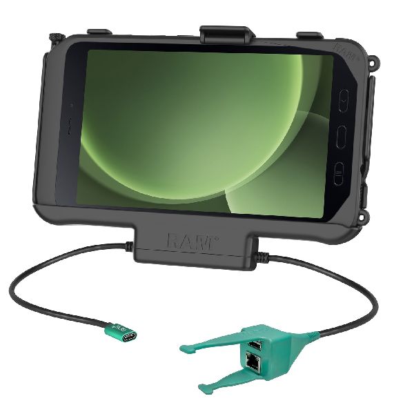 USB-C Powered Dock + USB-A & RJ45 Data for Samsung Tab Active5 & 3